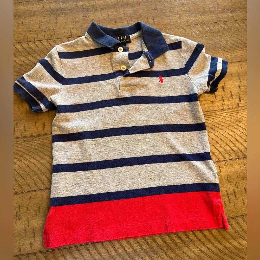 Ralph Lauren Navy and Gray Polo - Picture 1 of 3
